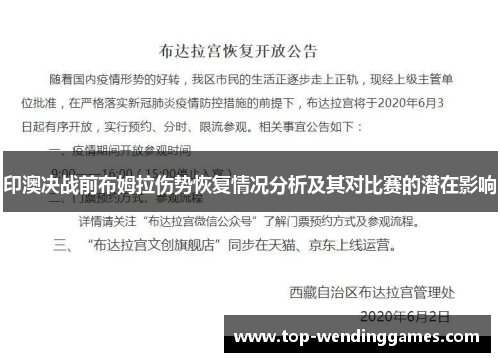 印澳决战前布姆拉伤势恢复情况分析及其对比赛的潜在影响