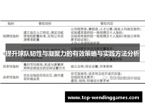 提升球队韧性与凝聚力的有效策略与实践方法分析